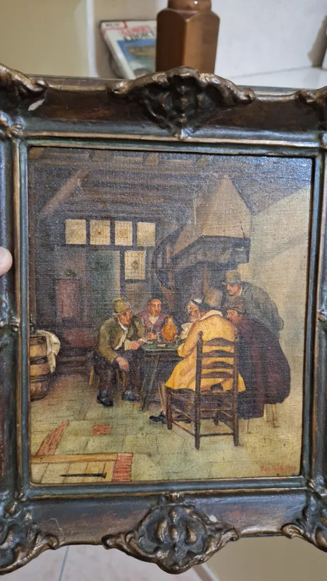 Quadro dipinto a mano da antiquariato