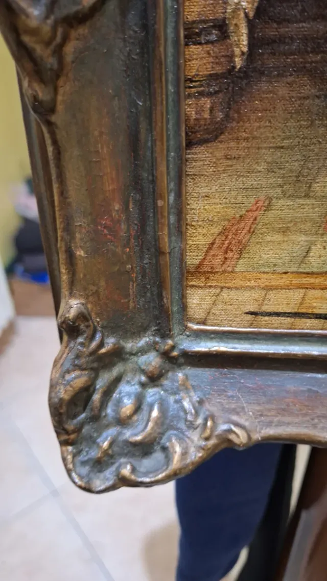 Quadro dipinto a mano da antiquariato