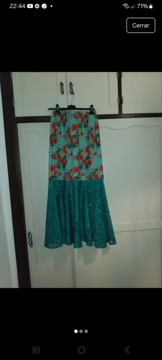 Falda flamenca larga floral