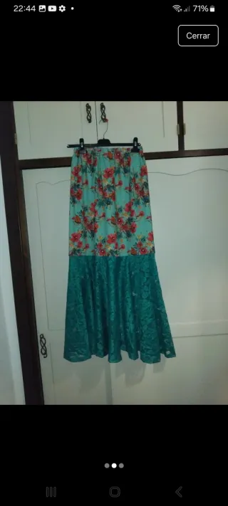 Falda flamenca larga floral