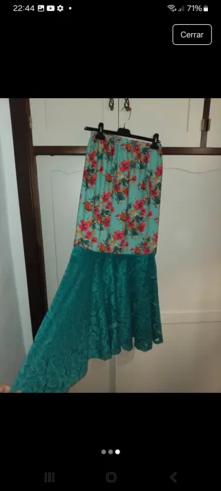 Falda flamenca larga floral