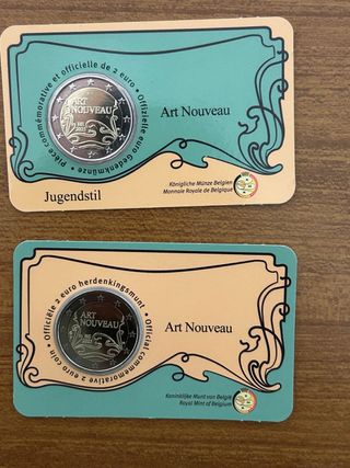 2 Euro Belgio 2023 Art Nouveau