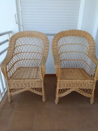 2 Sedie/Poltrone in Vimini