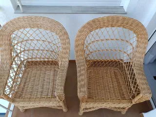 2 Sedie/Poltrone in Vimini