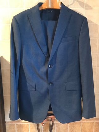 Traje Zara T.48 Azul