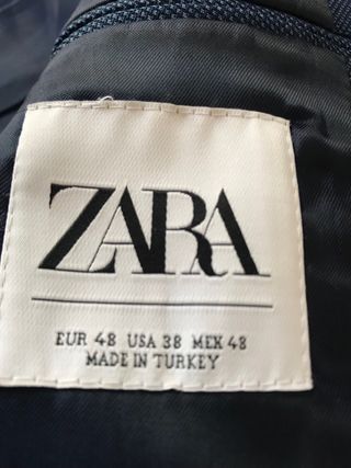 Traje Zara T.48 Azul