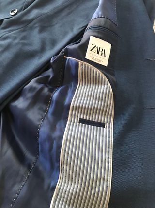 Traje Zara T.48 Azul