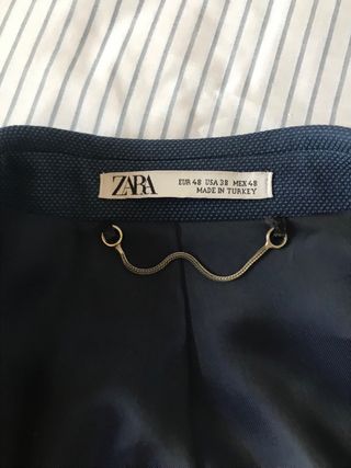 Traje Zara T.48 Azul