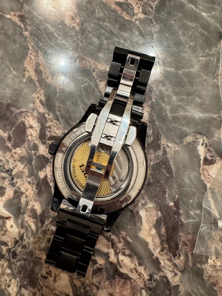 Orologio Lige Automatico Nero Oro