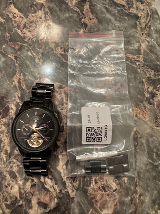 Orologio Lige Automatico Nero Oro