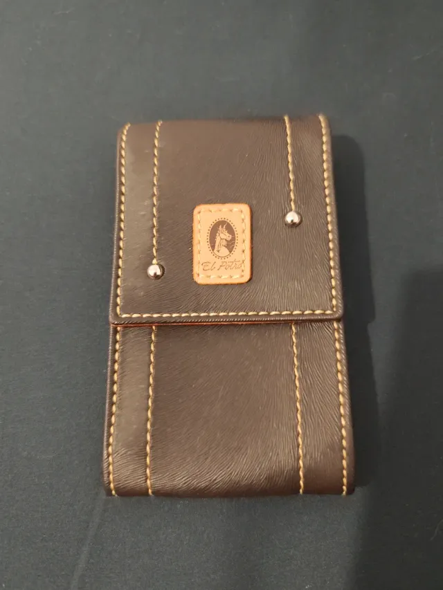 Portasigarretti in pelle marrone El Potro Nuova