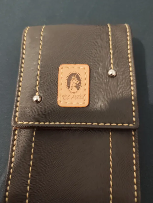 Portasigarretti in pelle marrone El Potro Nuova