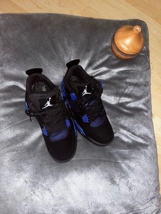 Jordan 4 Scarpe da Ginnastica Nere e Blu