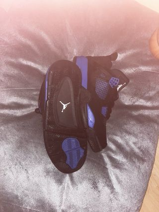 Jordan 4 Scarpe da Ginnastica Nere e Blu