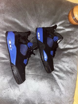 Jordan 4 Scarpe da Ginnastica Nere e Blu