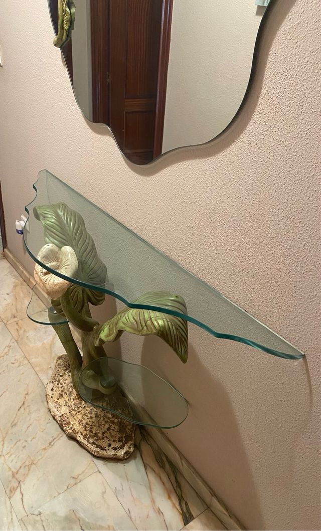 Entradita Resina con Espejo Hoja