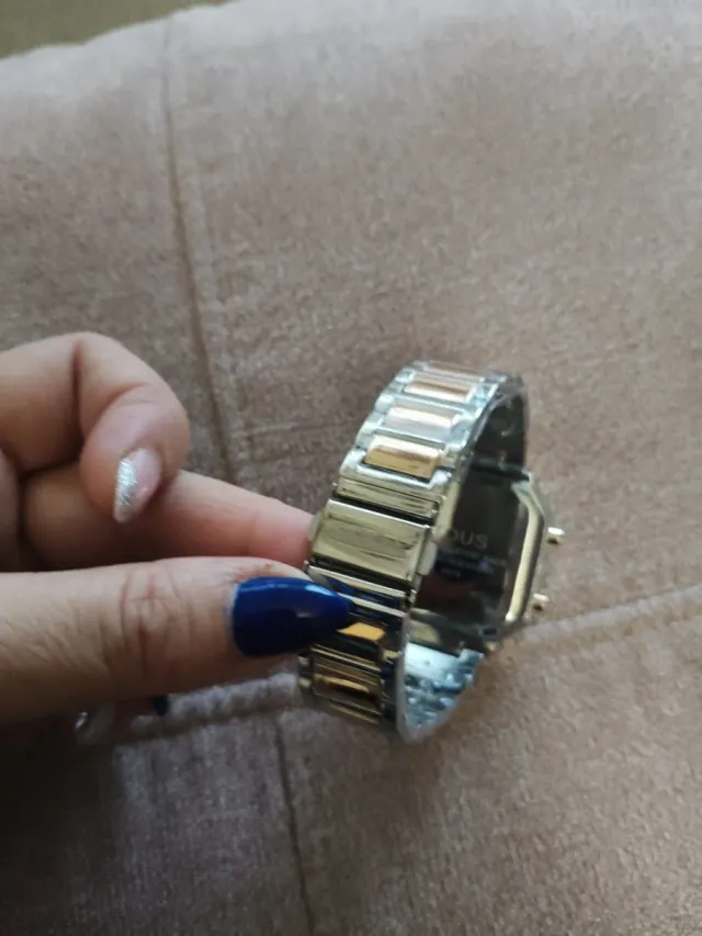 Reloj Tous Digital Oso Plata y Oro Rosado.