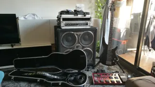 Cabezal Bajo Bugera + Pantalla Behringer + Flight