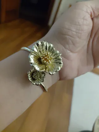 Pulsera Sfera Flor Dorada