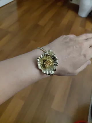 Pulsera Sfera Flor Dorada