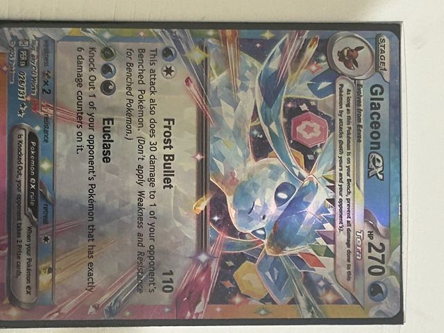 Carta Pokémon Glaceon EX 026/131+funda