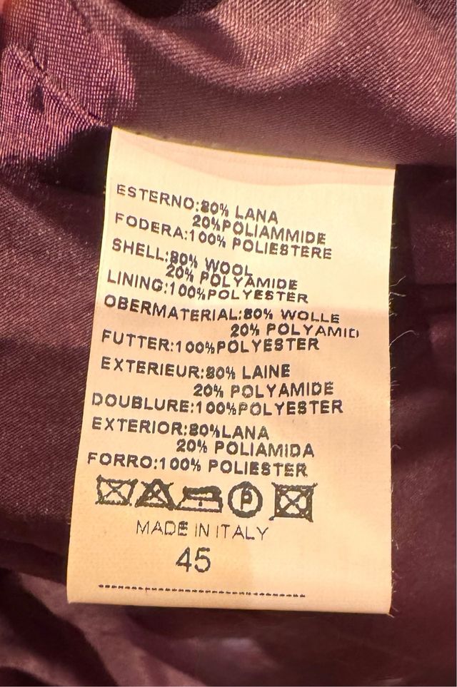 Cappotto in morbida lana color vinaccia