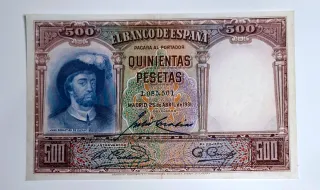 500 Pesetas 1931 Sin serie 1085