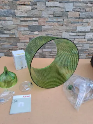 Lampada da soffitto Kartell verde trasparente