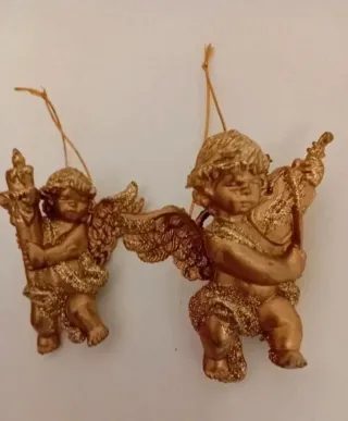 Set 2 angeli decorativi vintage