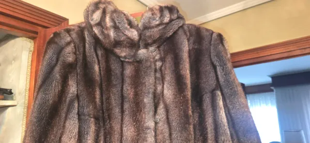 Chaquetón Piel Sintética Marrón