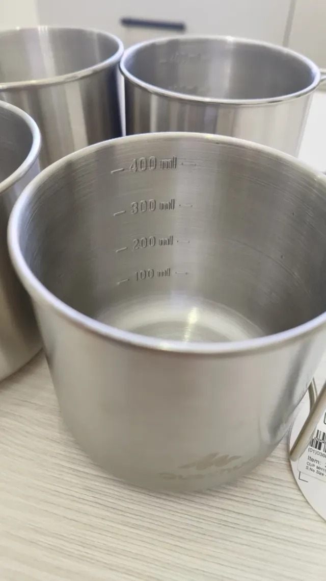 4 Tazas Camping INOX 0.4L