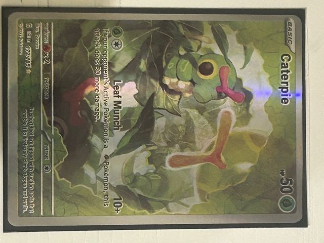 Carta Pokémon Caterpie 177/165+funda