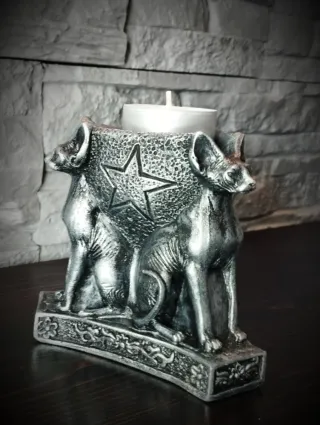 Scultura Triade Gatti Gothic