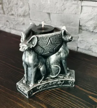 Scultura Triade Gatti Gothic