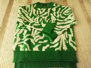 Jersey Mango Verde y Blanco Mujer