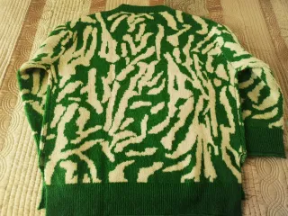 Jersey Mango Verde y Blanco Mujer