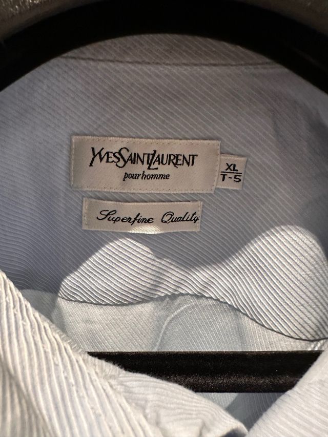 Camisa Yves Saint Laurent Azul Talla XL