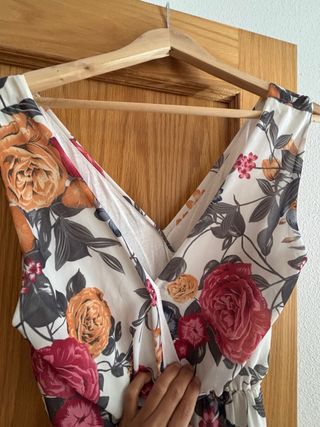 Vestido largo flores verano T.L