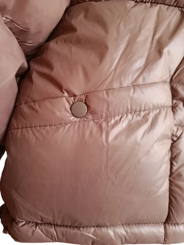 Chaqueta acolchada marrón chocolate  y verde