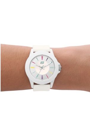 Reloj Skechers Blanco con Detalles Multicolor