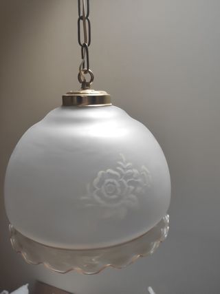 Lampada da soffitto in vetro vintage