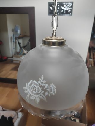 Lampada da soffitto in vetro vintage