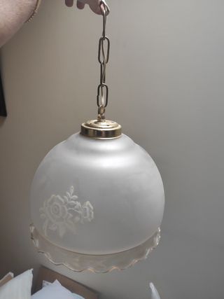 Lampada da soffitto in vetro vintage