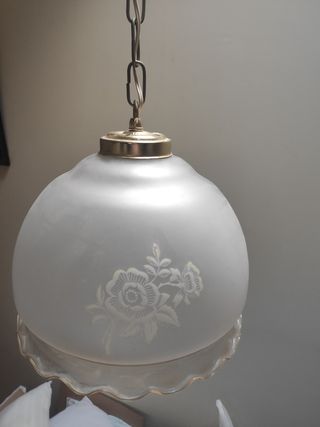Lampada da soffitto in vetro vintage