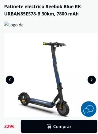 Patinete Eléctrico Reebok Blue RK a estrenar