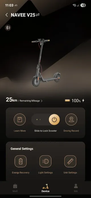 Patinete Eléctrico Navee V25