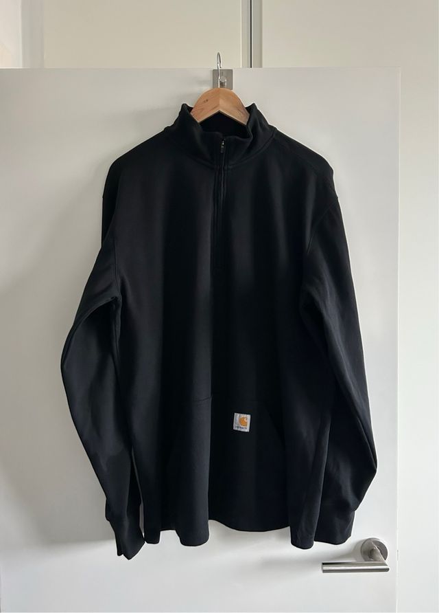 Jersey Carhartt Negro Media Cremallera Térmico
