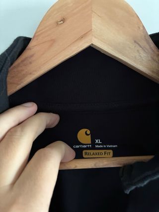 Jersey Carhartt Negro Media Cremallera Térmico