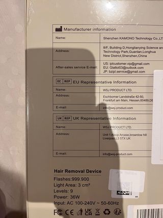 Depiladora Láser Ice Cool Sin abrir