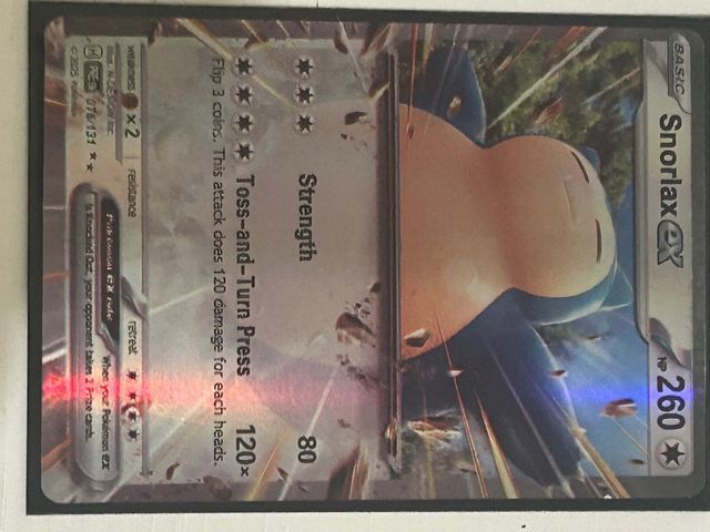 Carta Pokémon Snorlax EX 260 HP